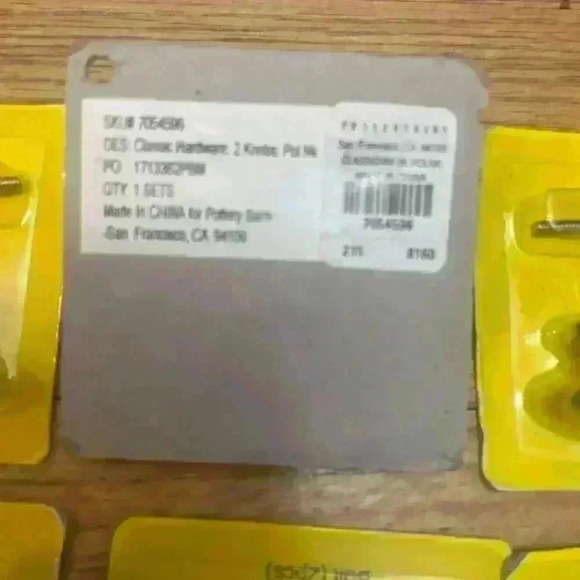 Traditional pottery barn knobs and drawer handles polished nickel - Picture 2 of 2